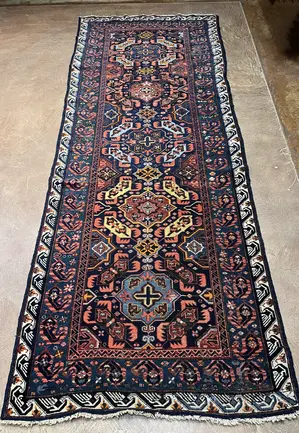 Antique Navy Caucasian Seychour Runner
