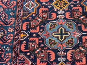Antique Navy Caucasian Seychour Runner