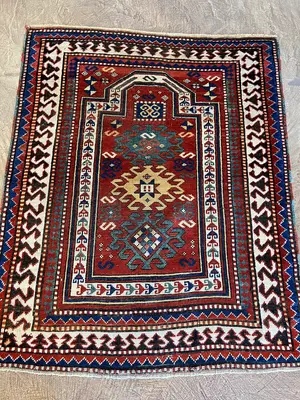 Antique Red Caucasian Kazak 3' X 5'