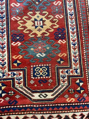 Antique Red Caucasian Kazak 3' X 5'