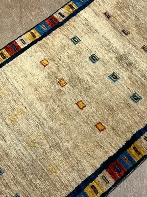 New Beige Persian Luri Gabbeh Runner