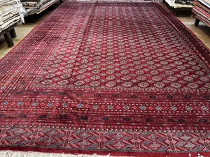Vintage Red Afghanistan Afghan Turkoman Oversize