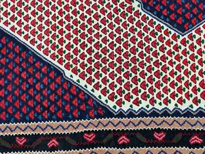 Vintage Black Persian Kelim 4' X 6'