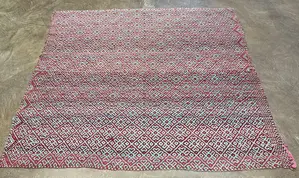 Vintage Red Turkey Flatweave Square