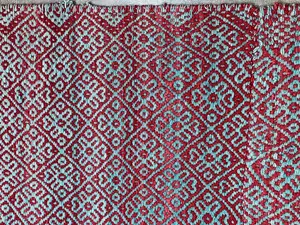 Vintage Red Turkey Flatweave Square