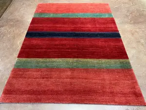 New Red Persian Gabbeh 5'-6"x8'