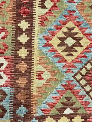 New Rust Afghanistan Modern Kelim 5' X 7'
