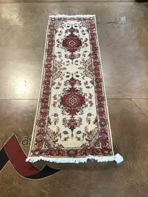 New Ivory Persian Tabriz Runner