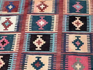 Vintage Rust Persian Kelim Qashqai Runner