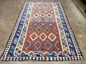 Vintage Rust Persian Kelim Qashqai 6' X 9'