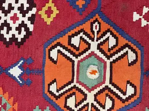 Vintage Red Persian Kelim Qashqai 6' X 9'