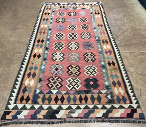 Vintage Rust Persian Kelim Qashqai Runner