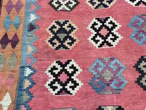Vintage Rust Persian Kelim Qashqai Runner
