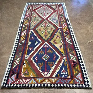 Vintage Multi Persian Kelim Qashqai Runner