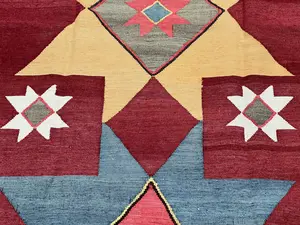 Vintage Red Persian Kelim Qashqai Runner