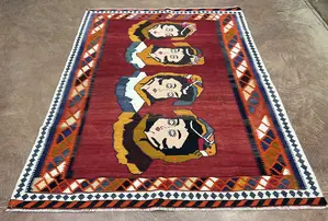 Vintage Red Persian Pictoral Kelim Qashqai 5' X 7'