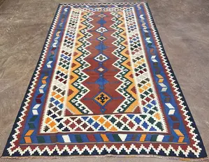 Vintage Multi Persian Kelim Qashqai 5'-6"x8'