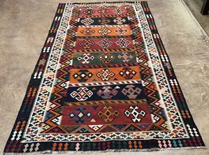 Vintage Multi Persian Kelim Qashqai 6' X 9'