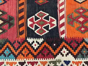 Vintage Multi Persian Kelim Qashqai 6' X 9'
