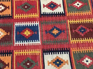 Vintage Multi Persian Kelim Qashqai 5'-6"x8'