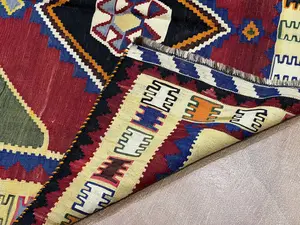 Vintage Red Persian Kelim Qashqai 5' X 7'