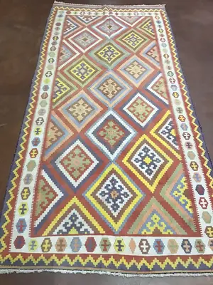 Vintage Multi Persian Kelim Qashqai Runner