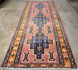 Vintage Rust Persian Kelim Qashqai Miscellaneous