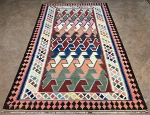 Vintage Multi Persian Kelim Qashqai 5'-6"x8'