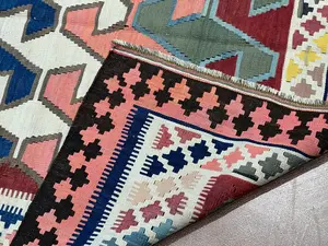 Vintage Multi Persian Kelim Qashqai 5'-6"x8'