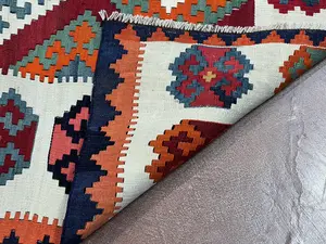Vintage Red Persian Kelim Qashqai 4' X 6'