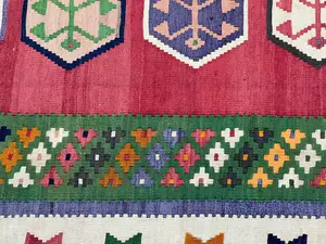 Vintage Rust Persian Kelim Qashqai 5'-6"x8'