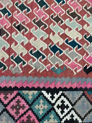 Vintage Multi Persian Kelim Qashqai Runner