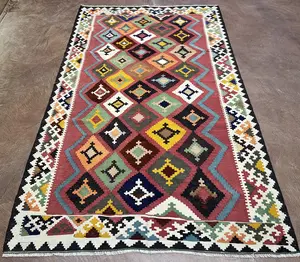 Vintage Multi Persian Kelim Qashqai 5'-6"x8'