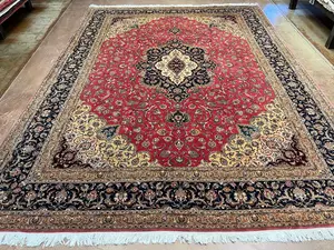 Vintage Red Persian Tabriz 10' X 14'