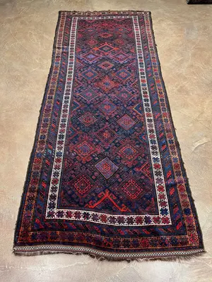 Vintage Navy Afghanistan Baluch Runner