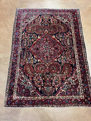 Antique Navy Persian Saruk 3' X 5'