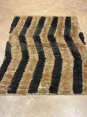 New Brown Turkey Berber Collection 4' X 6'