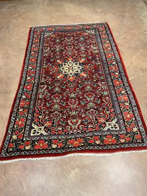 Antique Red Persian Bijar 5'-6"x8'