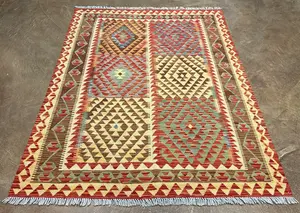 New Multi Afghanistan Maimana Kelim 5' X 7'