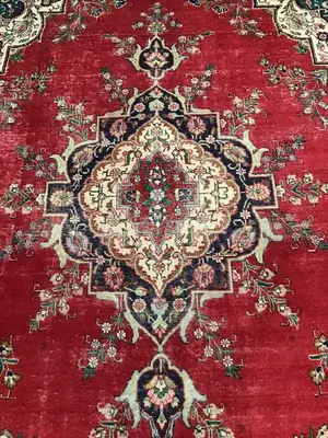 Antique Red Persian Tabriz 10' X 14'
