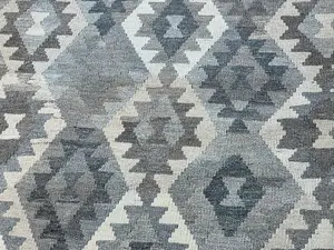 New Grey Afghanistan Kelim 7' X 10'