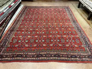 Antique Red Persian Bijar 9' X 12'