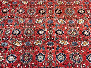 Antique Red Persian Bijar 9' X 12'