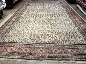 Antique Ivory Persian Mahal Oversize