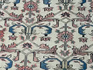Antique Ivory Persian Mahal Oversize