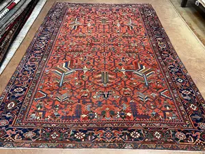 Antique Rose Persian Heriz 9' X 12'