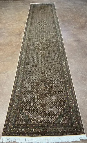 New Ivory Persian Tabriz Runner