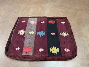 Vintage Purple Afghanistan Kelim Cushion Pillow