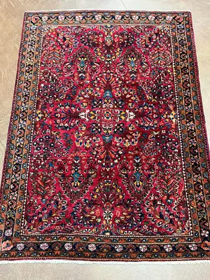 Antique Red Persian Saruk 3' X 5'