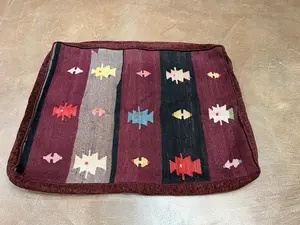 Vintage Purple Afghanistan Kelim Cushion Pillow